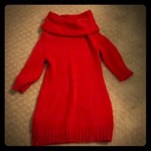Girls red sweater dress
